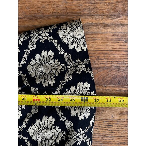 ModCloth Black Gold Fit Flare Floral Retro Sleeveless Dress  Women's Size Medium - Picture 7 of 9